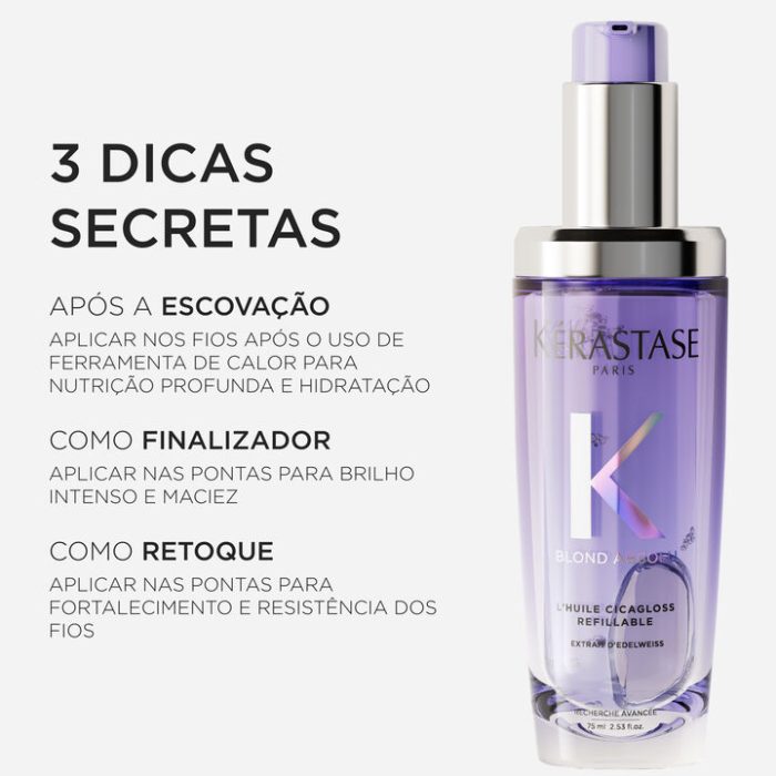 Kit Kérastase Óleo Blond Absolu L'Huile Cicagloss com Refil - Image 5