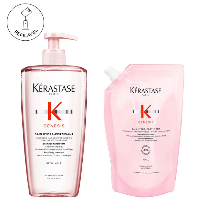 Kit Kérastase Shampoo Antiqueda Bain Hydra-fortifiant Com Refil - Image 2