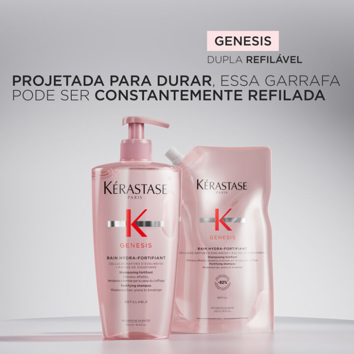 Kit Kérastase Shampoo Antiqueda Bain Hydra-fortifiant Com Refil - Image 9