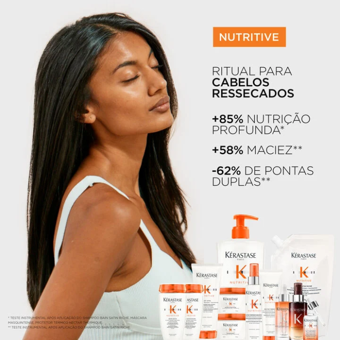 Kit Shampoo Para Cabelos Ressecados Bain Satin Riche Com Refil - Image 3